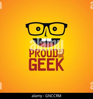 geek nerd guy Stock Vector