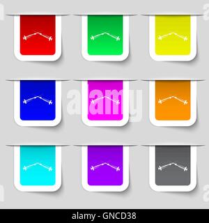 Syringes icon sign. Set of multicolored modern labels for your design. Vector Stock Vector