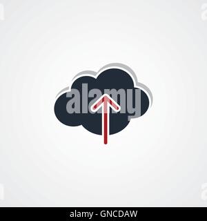 cloud upload sign theme Stock Vector