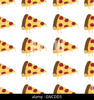 italian pizza slice pattern seamless Stock Vector