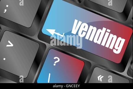 keyboard keys with vending button, business keyboard keys, keyboard button, keyboard icon Stock Vector