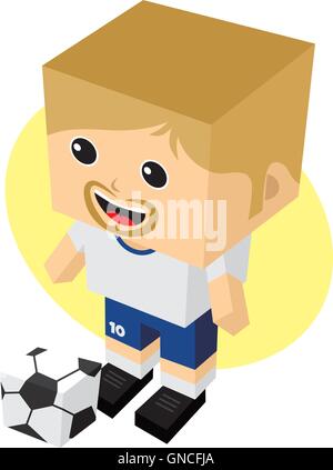 cartoon soccer player Stock Vector