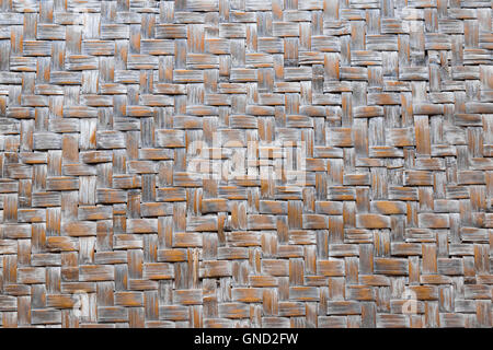 Old reed mat pattern in light brown color, useful for background and wallpaper. Stock Photo