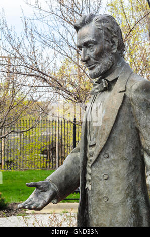 Statue of Grace Bedell and Abraham Lincoln Stock Photo