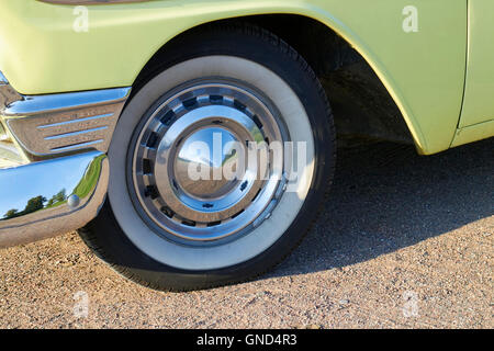 1956 Chevrolet Bel Air front tyre Stock Photo