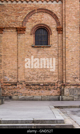 Window of a church with walls of bricks Stock Photo - Alamy