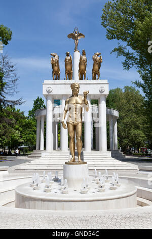 Monument to the Fallen Heroes of Macedonia, Skopje Stock Photo