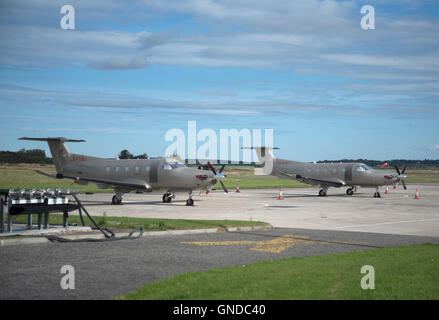 Pilatus PC-12/47E Passenger and cargo aircraft Registrations LX-TAI & LX-JFW  SCO 11,218. Stock Photo