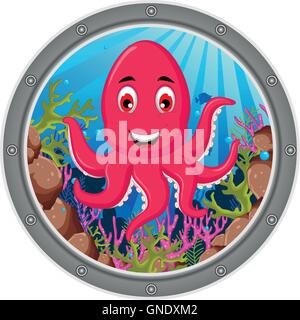octopus cartoon Stock Vector
