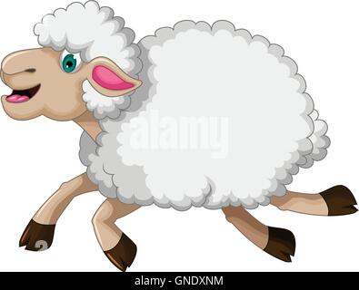 funny sheep cartoon Stock Vector