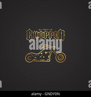 chopper motorcycle logotype Stock Vector