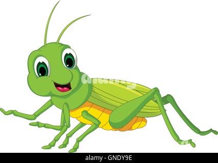 green locust cartoon Stock Vector
