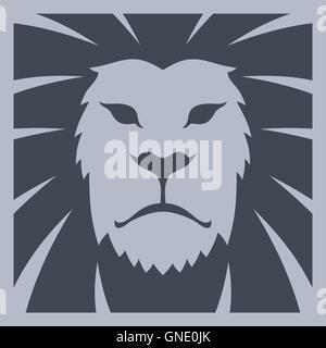 lion head template Stock Vector