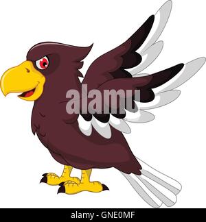 Cute Eagle cartoon flying Stock Vector