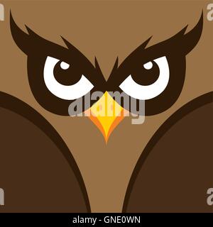 spooky owl illustration theme Stock Vector