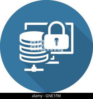 Secure Storage Icon. Flat Design. Stock Vector