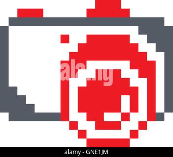 pixel photography theme logotype Stock Vector