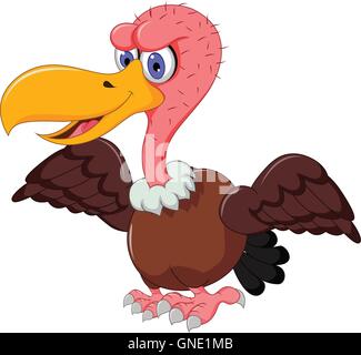 cute Vulture cartoon Stock Vector