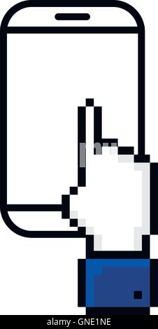 touch screen smart phone Stock Vector