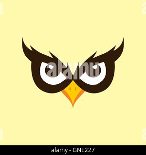 spooky owl illustration theme Stock Vector