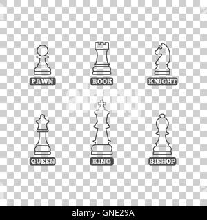 Chess figures, vector illustration. Stock Vector