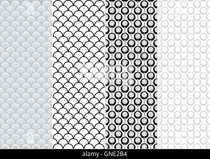 Seamless Pattern Set Stock Vector