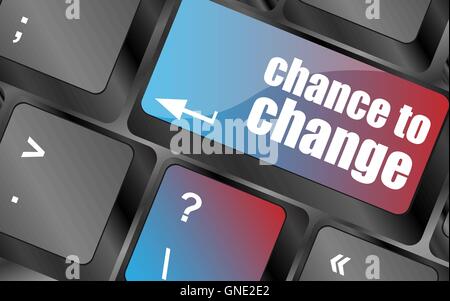 chance to change key on keyboard showing business success vector , keyboard keys, keyboard button Stock Vector