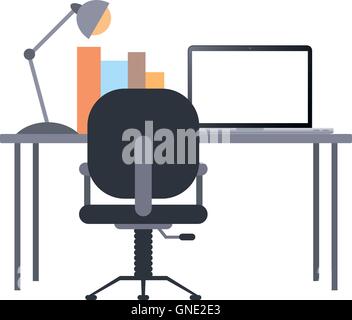 work desk Stock Vector
