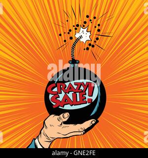News bomb crazy sale Stock Vector