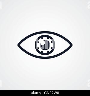 fix eye setting symbol theme Stock Vector