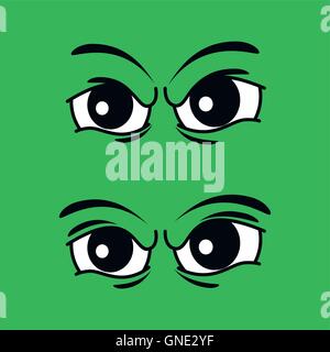 angry eye illustration Stock Vector
