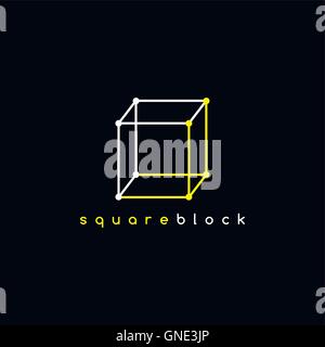 square logotype outline Stock Vector