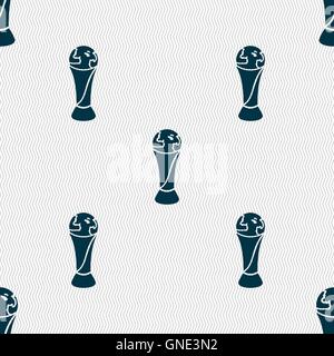 World cup icon sign. Seamless pattern with geometric texture. Vector Stock Vector