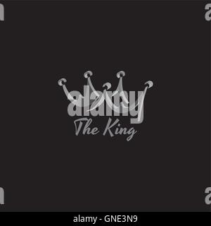 king crown logo template Stock Vector