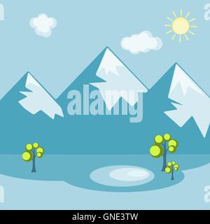 vector mountains elements Stock Vector