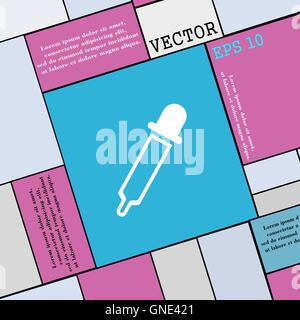 Pipette icon sign. Modern flat style for your design. Vector Stock Vector