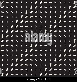 Vector Seamless Black And White Rectangles Halftone Diagonal Gradient Pattern Stock Vector