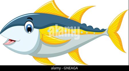 cute tuna fish cartoon Stock Vector