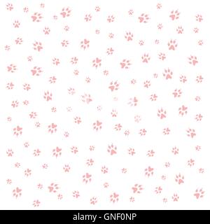 Nice picture of wild animal traces on a white background Stock Vector