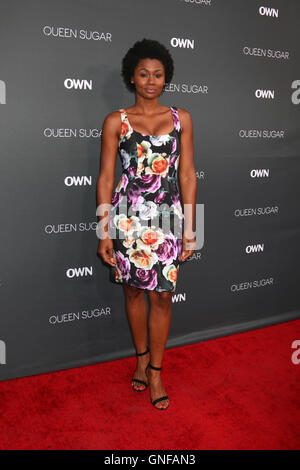 Burbank, Ca. 29th Aug, 2016. Emayatzy Corinealdi at the Premiere Of OWN's 'Queen Sugar,' Warner Brothers Studios, Burbank, CA 08-29-16 Credit:  David Edwards/Media Punch/Alamy Live News Stock Photo