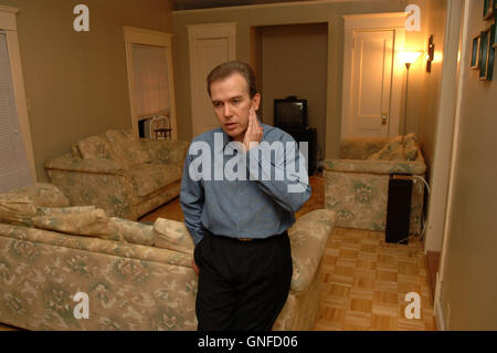 Atlanta, GA, USA. 17th Aug, 2007. John Mark Karr in his antique-furnished but spartan apartment atop his father's Atlanta home. © Robin Rayne Nelson/ZUMA Wire/Alamy Live News Stock Photo