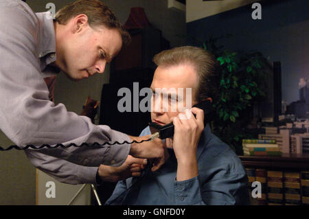 Atlanta, GA, USA. 17th Aug, 2007. John Mark Karr is prepped by makeup artist before MSNBC interview in Atlanta on anniversary of his arrest for murder of JonBenet Ramsey. © Robin Rayne Nelson/ZUMA Wire/Alamy Live News Stock Photo