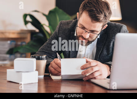 Keeping track of customer orders Stock Photo