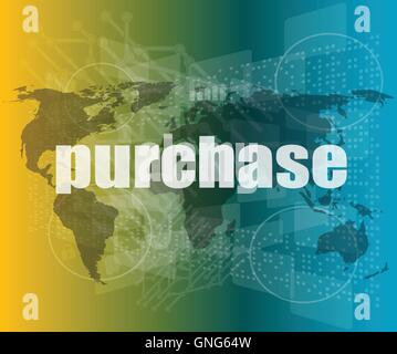 trading word on digital screen, global communication concept vector quotation marks with thin line speech bubble. concept of cit Stock Vector