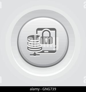 Mobile Secure Storage Icon. Flat Design. Stock Vector