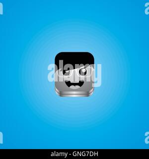 geek guy avatar portrait Stock Vector