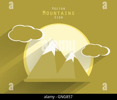 vector mountains elements Stock Vector