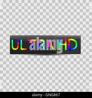 High-definition video sign, vector illustration. Stock Vector