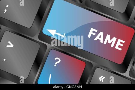 Computer Keyboard with Fame Key . keyboard keys. vector illustration Stock Vector