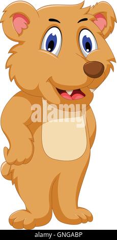 cute bear cartoon Stock Vector